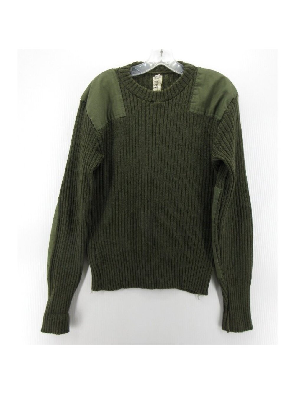 VTG US Military Sweater 42 Wool Commando Elbow Patches 80s Small *